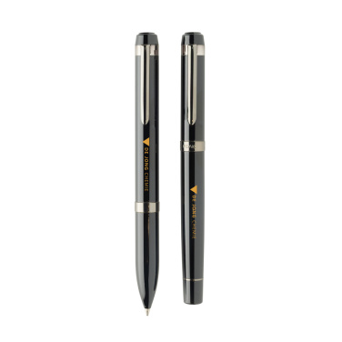 Logotrade business gift image of: Swiss peak OSLO recycled stainless steel deluxe pen set