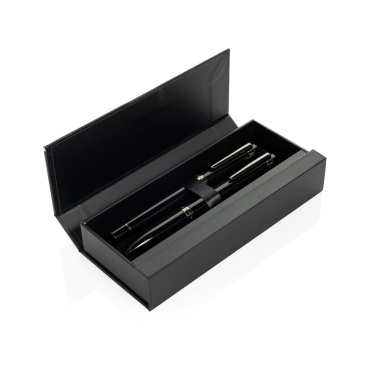 Logo trade advertising product photo of: Swiss peak OSLO recycled stainless steel deluxe pen set