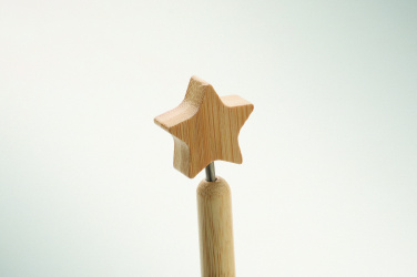 Logo trade corporate gifts image of: Bamboo star ball pen