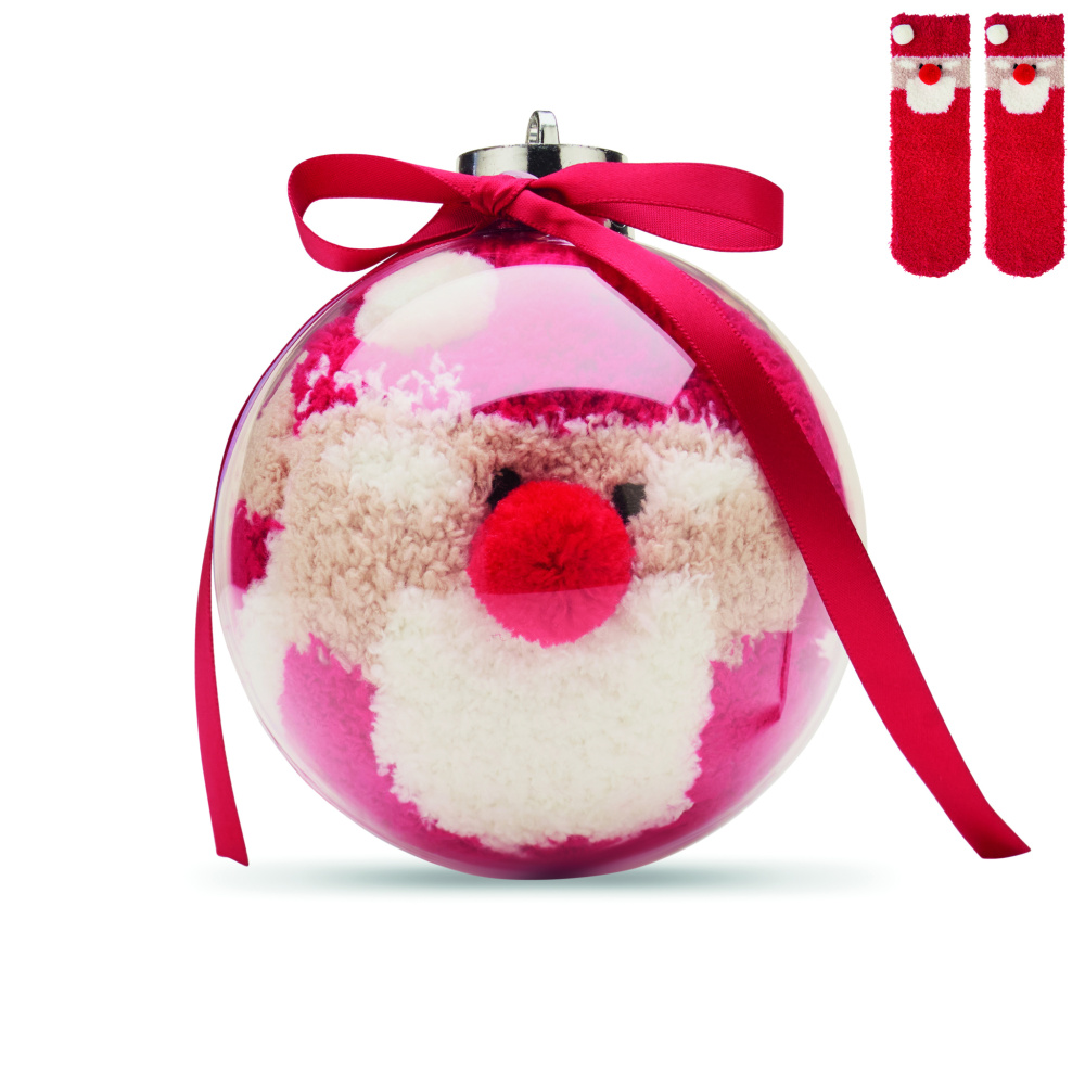 Logo trade promotional products picture of: Santa socks in bauble ornament