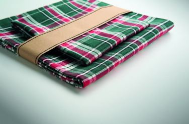 Logotrade promotional gift picture of: Chequer cotton tablecloth set