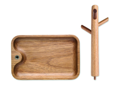 Logotrade business gift image of: Acacia wood key tray holder