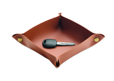 Logo trade corporate gifts picture of: Foldable PU key tray