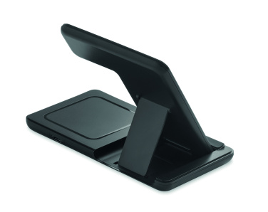 Logo trade promotional items image of: Foldable 3-in-1 charger 15W