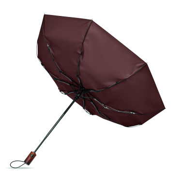 Logo trade promotional product photo of: 21" auto umbrella wood handle