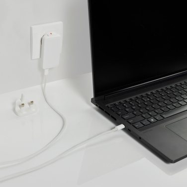 Logo trade corporate gift photo of: Fluxo RCS 65W flat GAN charger with universal connectors
