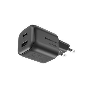 Logo trade business gift photo of: Urban Vitamin Livermore RCS recycled 100W GAN charger