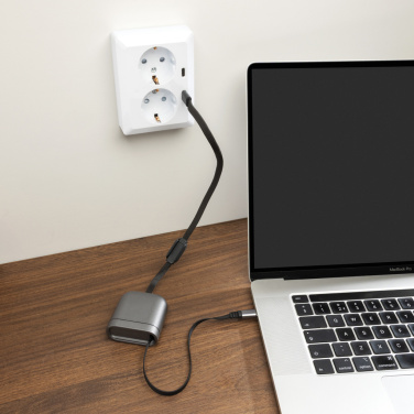 Logotrade promotional items photo of: Spira RCS recycled retractable 100W fast charging cable