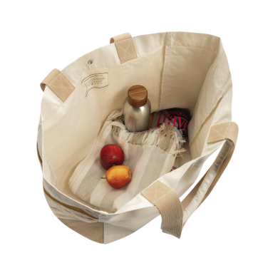 Logo trade business gifts image of: BEAU AWARE™ 400gsm recycled canvas all-round shopper