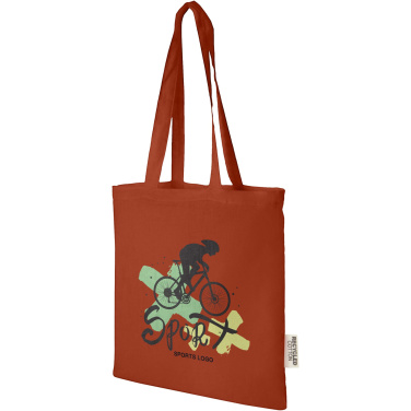Logo trade promotional gifts picture of: Madras 140 g/m2 GRS recycled cotton tote bag 7L