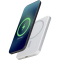 Avis 5000 mAh RCS recycled aluminium magnetic power bank , Silver