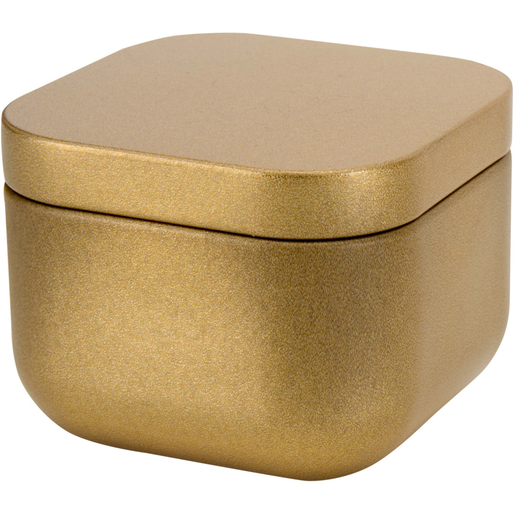 Logotrade promotional giveaway picture of: Tindra square tin candle with vanilla aroma