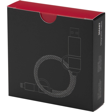 Logo trade promotional gift photo of: SMART 65W 100 cm RCS recycled magnetic 5-in-1 charging cable