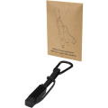 Algieba 65W 3-in-1 recycled aluminium charging cable with carabiner, Black