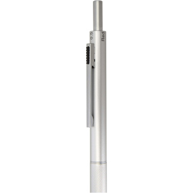 Logo trade promotional item photo of: Tine 4-in-1 RCS recycled stainless steel ballpoint pen