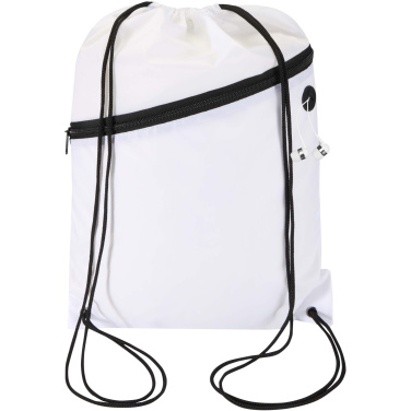 Logotrade business gift image of: Oriole RPET drawstring bag with zipped front pocket 5L