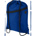 Oriole RPET drawstring bag with zipped front pocket 5L, Royal blue