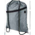 Oriole RPET drawstring bag with zipped front pocket 5L, Grey