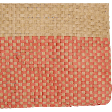 Logo trade business gift photo of: Rhythm straw paper zipped pouch 3L