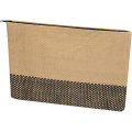 Rhythm straw paper zipped pouch 3L, Black