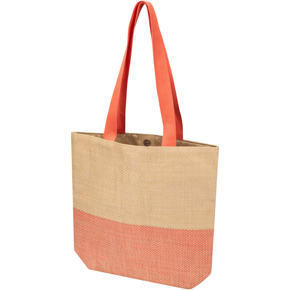 Logo trade promotional merchandise image of: Rhythm straw paper tote bag 10L