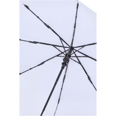 Logo trade promotional merchandise image of: Agnes 21" foldable auto open RPET umbrella