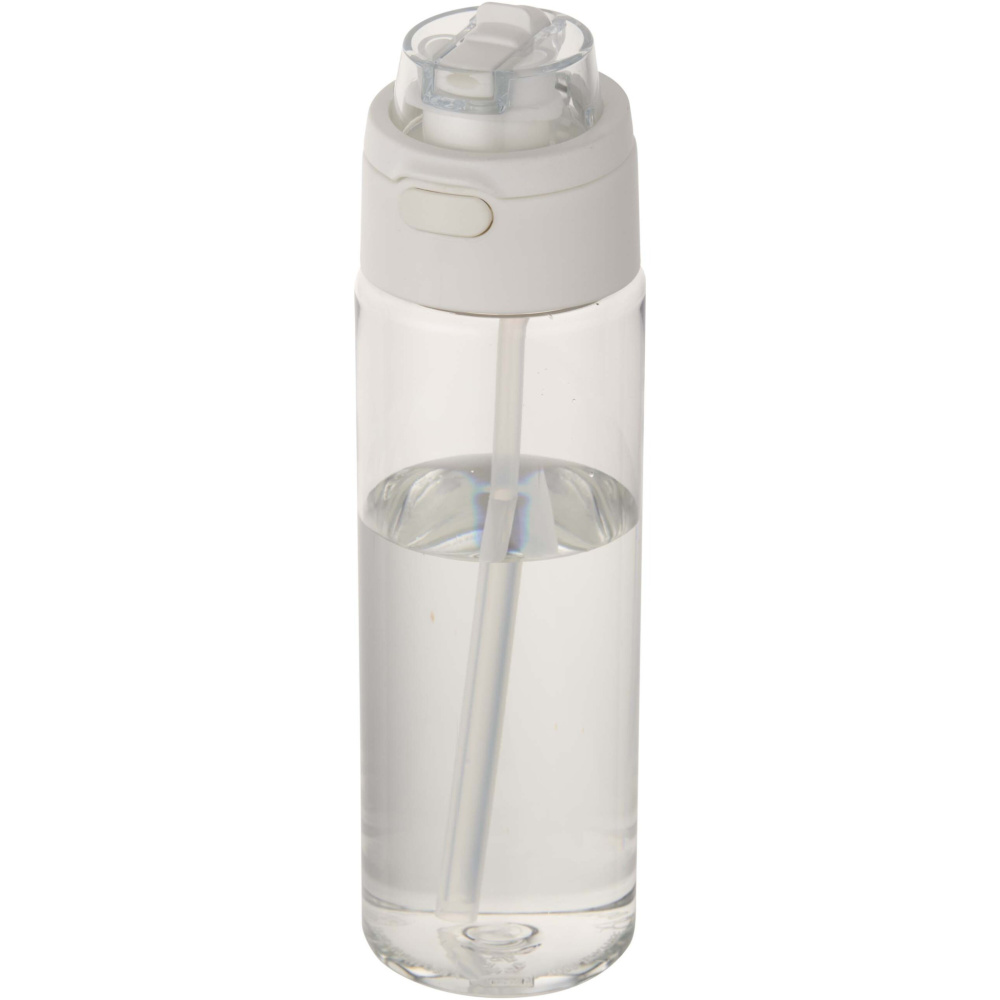 Logotrade promotional gift picture of: Theron 700 ml RCS recycled plastic water bottle with dual function lid and flip straw