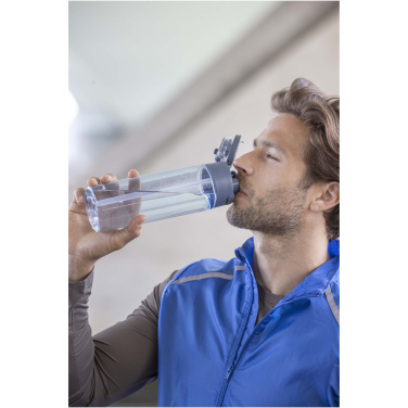 Logotrade advertising product picture of: Theron 700 ml RCS recycled plastic water bottle with dual function lid and flip straw