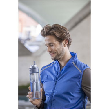 Logotrade promotional product image of: Theron 700 ml RCS recycled plastic water bottle with dual function lid and flip straw
