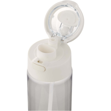 Logo trade advertising products image of: Theron 700 ml RCS recycled plastic water bottle with dual function lid and flip straw