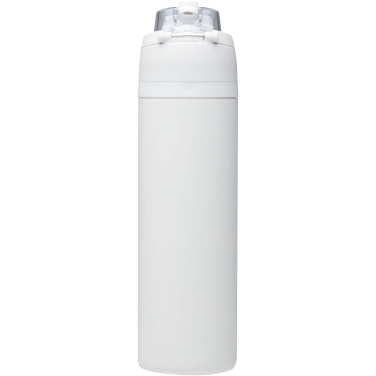 Logo trade promotional item photo of: Theron 800 ml RCS recycled single wall stainless steel water bottle with dual function lid 