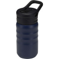 Knox 350 ml RCS recycled double wall stainless steel sport bottle with flip straw, Navy