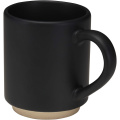 Camilla 180 ml stackable ceramic mug with matte finish, Black