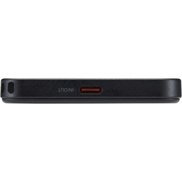 Logo trade promotional gift photo of: SMART 5000 mAh recycled plastic magnetic power bank with lanyard