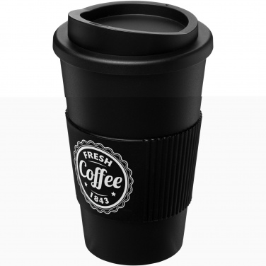 Logo trade ärikingituse pilt: Americano® 350 ml silikoonist võruga kohvitops