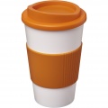 Americano® 350 ml silikoonist võruga kohvitops, Valge/oranž