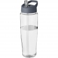 H2O Active® Tempo 700 ml tilaga kaanega spordipudel, Läbipaistev / Tormihall