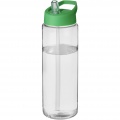 H2O Active® Vibe 850 ml tilaga kaanega spordipudel, Läbipaistev / roheline