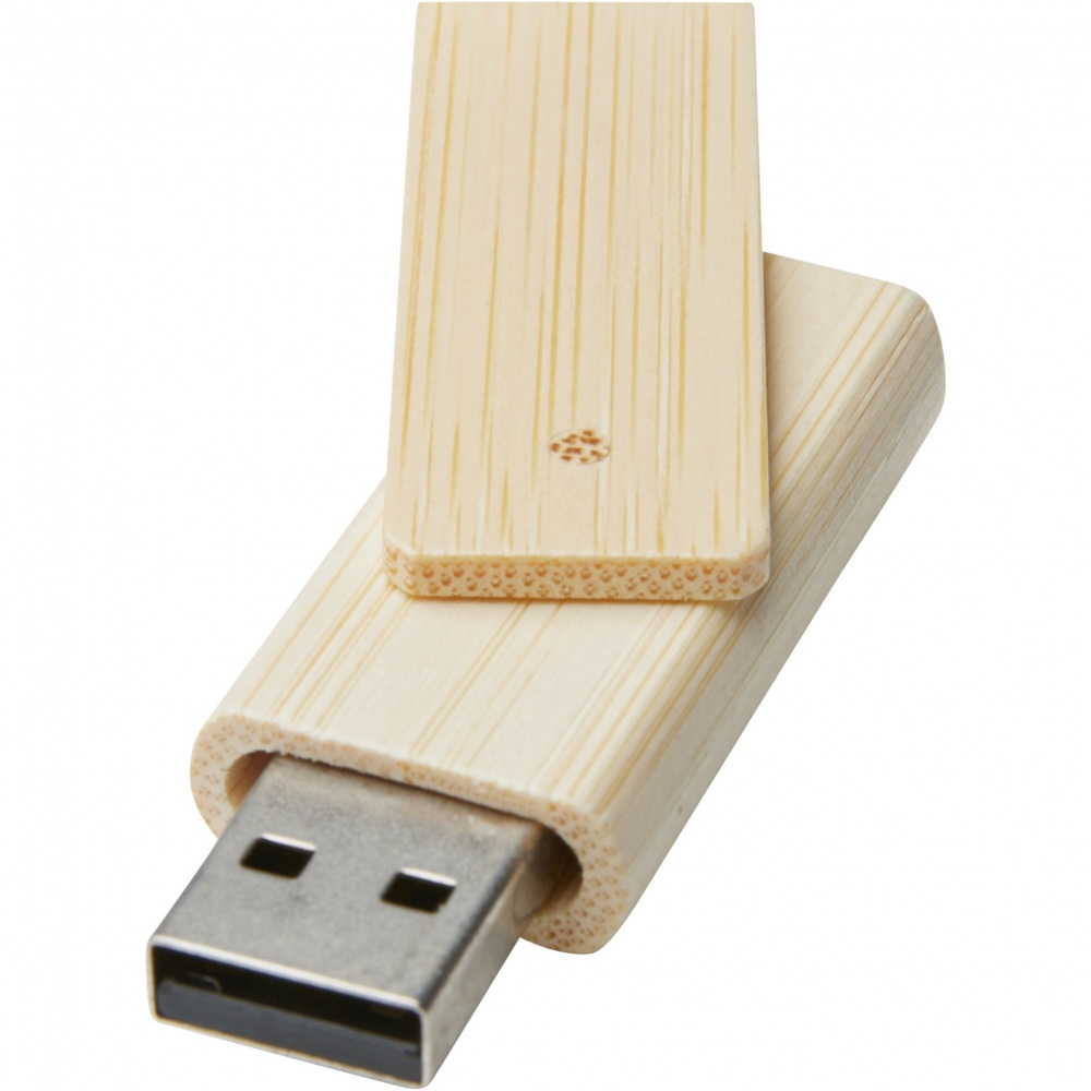 Logo trade firmakingituse pilt: Pöörake 4 GB bambusest USB-mälupulka