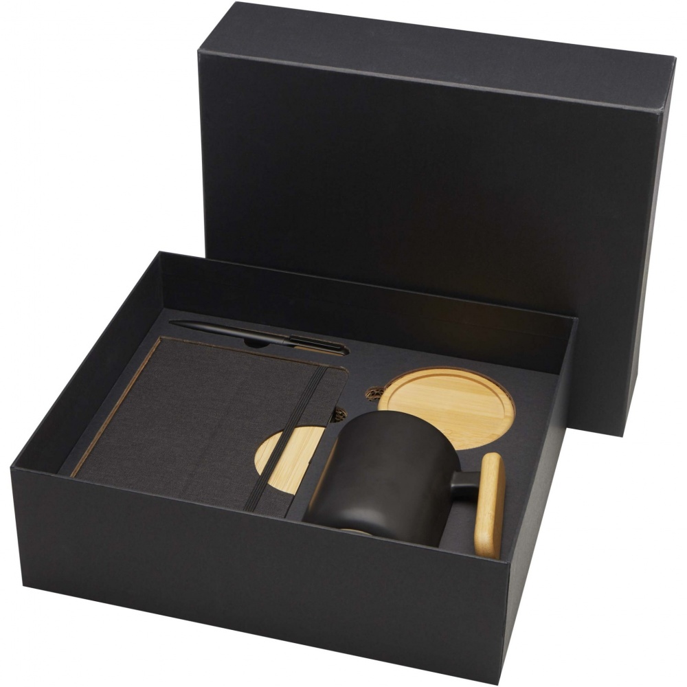 Logotrade reklaamtoote foto: Kinkekomplekt Laura A5 märkmiku, pastaka ja kruusiga