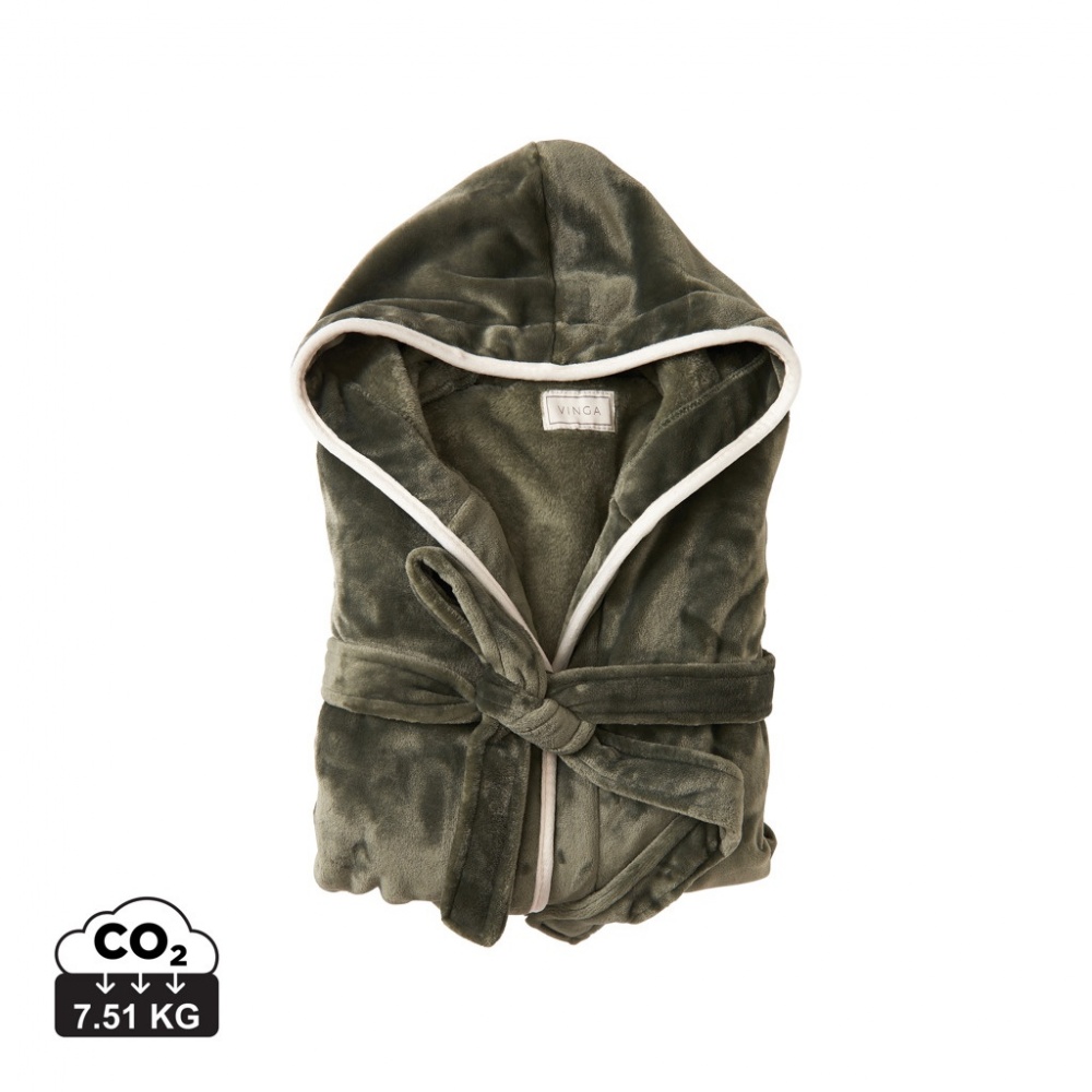 Logotrade ärikingi foto: VINGA Louis luksuslik plüüsist hommikumantel, suurus S-M