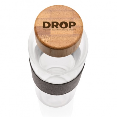 Logotrade ärikingituse foto: Impact borosilikaatklaasist pudel bambusest kaanega