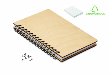 Logotrade firmakingitused pilt: A5 kasepuidust märkmik GROWBOOK™