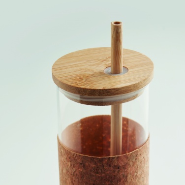 Logotrade reklaamkingi foto: Korgist ümbrise ja bambusest kaanega joogitops, 450 ml