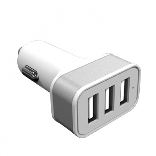 Logotrade reklaamtooted pilt: Autolaadija 3 USB pesaga