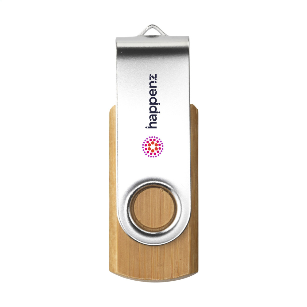 Logotrade firmakingi foto: USB Twist Bamboo 8 GB