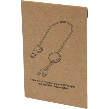 Logo trade ärikingi pilt: Citala 5-in-1 taaskasutatud plastist 30 cm kiirlaadimiskaabel