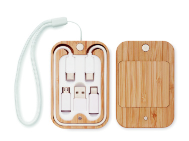 Logotrade ärikingi foto: CHARGOO 15 W juhtmevaba bambusest laadija