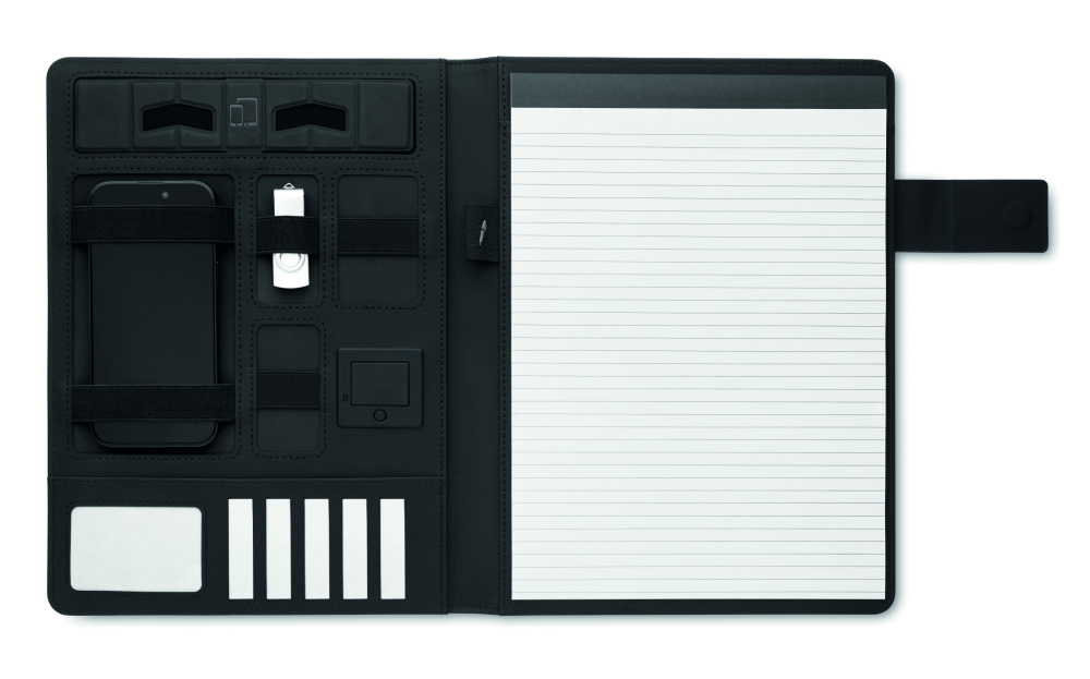 Logo trade reklaamkingitused foto: BURGUS A4 kaust ja juhtmevaba laadija