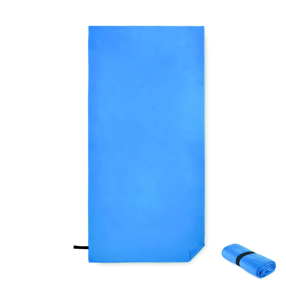 Logotrade reklaamtoote foto: WAXOFF kahepoolne mikrokiust rätik, sinine